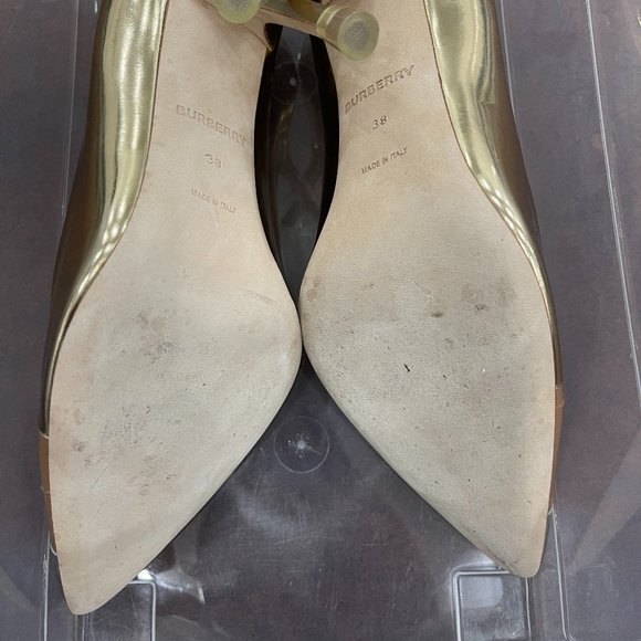 Burberry metallic Annalise Specchio leather pumps - Picture 8 of 8